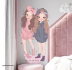 ملصق أفضل صديقة (Best Friend)- بنات كيوت-Cute Girls