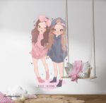 ⁦ملصق أفضل صديقة (Best Friend)- بنات كيوت-Cute Girls⁩ - الصورة ⁦3⁩