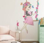 ⁦ملصق بناتي-أنا أحب الأرجوحة (I Love the seesaw)-بنات كيوت⁩ - الصورة ⁦3⁩
