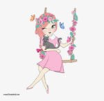 ⁦ملصق بناتي-أنا أحب الأرجوحة (I Love the seesaw)-بنات كيوت⁩ - الصورة ⁦2⁩