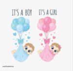 ⁦ملصق احتفال-مولود جديد-إنها فتاة-إنه ولد-IT'S A BOY-IT'S A GIRL⁩ - الصورة ⁦2⁩