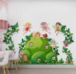 ⁦ملصق ديكور عملاق-منزل من الأشجار والزهور-فراشات-Tree⁩ - الصورة ⁦3⁩
