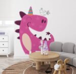 ⁦ملصق عملاق ديناصور كيوت مع عصفورة-DINO⁩ - الصورة ⁦3⁩