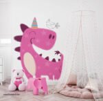 ⁦ملصق عملاق ديناصور كيوت مع عصفورة-DINO⁩ - الصورة ⁦4⁩