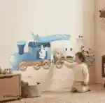 ملصق حائط عملاق للأطفال-قطار وحيوانات-(Train with Animals)