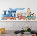 ⁦ملصق حائط عملاق للأطفال-قطار وحيوانات-(Train with Animals)⁩ - الصورة ⁦3⁩
