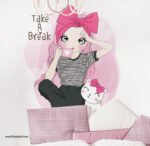 فتاة وقطة كيوت-Take A Break-قسطًا من الراحة