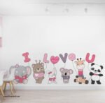 ⁦ملصق عملاق-I Love you-أنا أحبك-حيوانات كيوت-valentine's day⁩ - الصورة ⁦3⁩