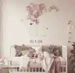⁦ملصق احتفال مولود جديد-ولد-بنت-It’s a Boy-It’s a Girl-فيل-بالون-زهور⁩ - الصورة ⁦3⁩