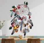 ⁦دريم كاتشر-Dream Catcher-ألوان متنوعة وزاهية-ريش-زهور-Flowers⁩ - الصورة ⁦3⁩