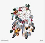 ⁦دريم كاتشر-Dream Catcher-ألوان متنوعة وزاهية-ريش-زهور-Flowers⁩ - الصورة ⁦2⁩