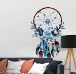 ⁦دريم كاتشر-Dream Catcher-ألوان مائية-صائد الأحلام-ريش ملون⁩ - الصورة ⁦3⁩