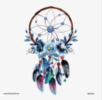 ⁦دريم كاتشر-Dream Catcher-ألوان مائية-صائد الأحلام-ريش ملون⁩ - الصورة ⁦2⁩