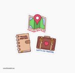 ⁦ميني استيكر-ملصقات الرحلات والسفر⁩ - الصورة ⁦3⁩