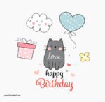 ⁦ميني استيكر-قطط-أعياد ميلاد⁩ - الصورة ⁦4⁩