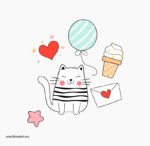 ⁦ميني استيكر-قطط-أعياد ميلاد⁩ - الصورة ⁦3⁩