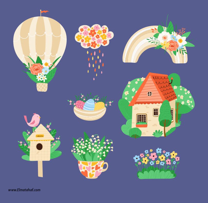 Elmatahaf-MS-029-ميني ستيكر-المتحف-Stickers-ملصقات ديكور_2 ميني استيكر-زهور ونباتات-أشجار - الصورة 1