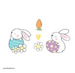 ⁦ميني استيكر-أرانب كيوت-زهور-قوس قزح⁩ - الصورة ⁦2⁩