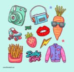 ميني استيكر-أشكال متنوعة-Baby Girl
