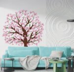ملصق ديكور-شجرة زهور الربيع-أوراق الشجر-Spring