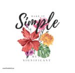 ⁦ملصق-زهور-تأثير الألوان المائية-ألوان زاهية-Make it Simple⁩ - الصورة ⁦2⁩