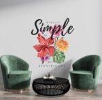 ⁦ملصق-زهور-تأثير الألوان المائية-ألوان زاهية-Make it Simple⁩ - الصورة ⁦3⁩