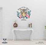 ⁦ملصق-رأس نمر-زهور-Stay Strong⁩ - الصورة ⁦4⁩