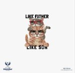 ⁦ملصق-قطط-نظارة شمسية-Like Father-Like Son⁩ - الصورة ⁦2⁩