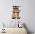 ⁦ملصق-قطط-نظارة شمسية-Like Father-Like Son⁩ - الصورة ⁦3⁩