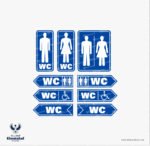 مجموعة-ملصقات إرشادية-اتجاهين-WC