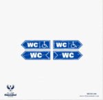 ⁦مجموعة-ملصقات إرشادية-اتجاهين-WC⁩ - الصورة ⁦3⁩