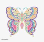 ⁦ملصق ديكور عملاق-فراشة كبيرة-ألوان متنوعة وزاهية⁩ - الصورة ⁦2⁩