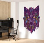 ⁦استيكر-ملصق ديكور-أشكال وزخارف وجه ذئب-Power Wolf⁩ - الصورة ⁦3⁩