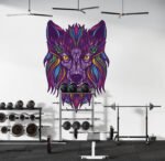 ⁦استيكر-ملصق ديكور-أشكال وزخارف وجه ذئب-Power Wolf⁩ - الصورة ⁦2⁩
