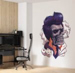 ⁦استيكر-ملصق ديكور-هيكل عظمي-جمجمة-Night Club⁩ - الصورة ⁦2⁩