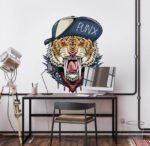 ⁦استيكر-ملصق ديكور-رأس نمر-Tiger-أنياب-أشرار⁩ - الصورة ⁦7⁩