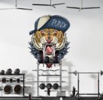 ⁦استيكر-ملصق ديكور-رأس نمر-Tiger-أنياب-أشرار⁩ - الصورة ⁦3⁩