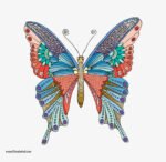 ⁦ملصق ديكور عملاق-فراشة-ألوان زاهية-نيو كلاسيك⁩ - الصورة ⁦2⁩