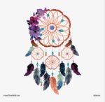 ⁦دريم كاتشر-مودرن-ريش-زهور-Flowers-مقاسات متعددة-Dream Catcher⁩ - الصورة ⁦2⁩