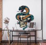 ⁦استيكر-ملصق ديكور-جمجمة-ثعبان-كوبرا-Cobra Snake⁩ - الصورة ⁦6⁩