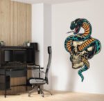 ⁦استيكر-ملصق ديكور-جمجمة-ثعبان-كوبرا-Cobra Snake⁩ - الصورة ⁦3⁩