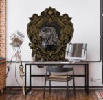 ⁦استيكر-ملصق ديكور-وجه صقر-برواز- زخارف-Eagle⁩ - الصورة ⁦7⁩