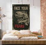 ⁦بوستر-ملصق ديكور-ديناصور-واجه مخاوفك-Face your Fears⁩ - الصورة ⁦4⁩