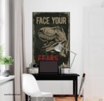⁦بوستر-ملصق ديكور-ديناصور-واجه مخاوفك-Face your Fears⁩ - الصورة ⁦2⁩