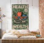 ⁦بوستر-ملصق ديكور-الحفاظ على الصحة-Health is The Best Wealth⁩ - الصورة ⁦4⁩