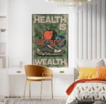 ⁦بوستر-ملصق ديكور-الحفاظ على الصحة-Health is The Best Wealth⁩ - الصورة ⁦3⁩