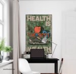 ⁦بوستر-ملصق ديكور-الحفاظ على الصحة-Health is The Best Wealth⁩ - الصورة ⁦2⁩