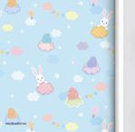 ⁦ورق حائط أطفال-كيوت-wallpaper-أرانب-ألوان-سحابات-Rabbit⁩ - الصورة ⁦4⁩