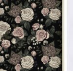 ⁦ورق حائط-نيو كلاسيك-زهور-ألوان-Black-New Classic⁩ - الصورة ⁦4⁩