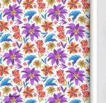 ⁦ورق حائط مودرن-زهور ألوان-أوراق الشجر-Flowers-الربيع⁩ - الصورة ⁦4⁩